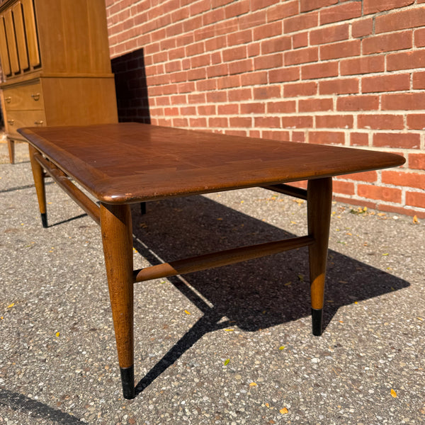 André Bus for Lane Acclaim Walnut Mid-Century Modern Coffee Table