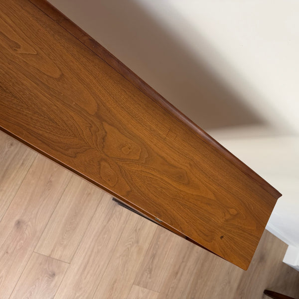 Mid Century Modern Harmony House Walnut Headboard and Footboard