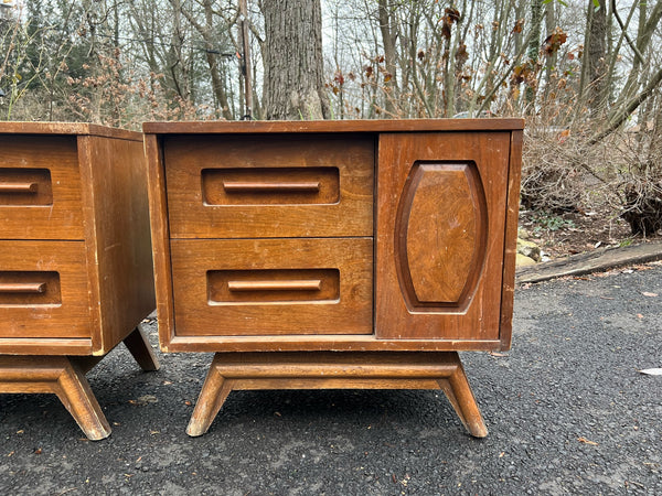 Pair of Brutalist Style Nightstands