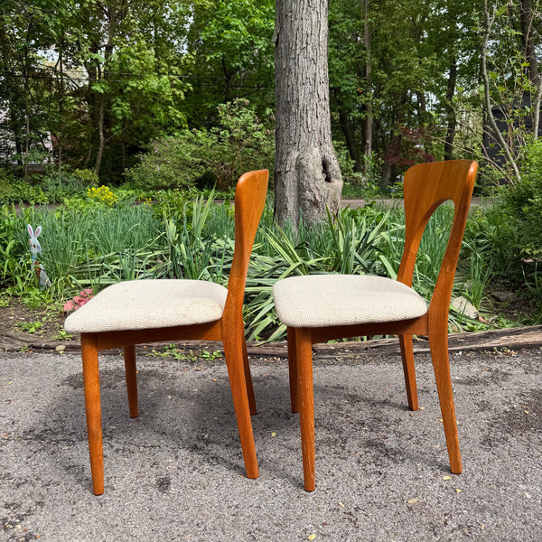 Danish Modern Teak Dining Set with 6 Dining Chairs by Niels Koefoed for Koefoeds Hornslet