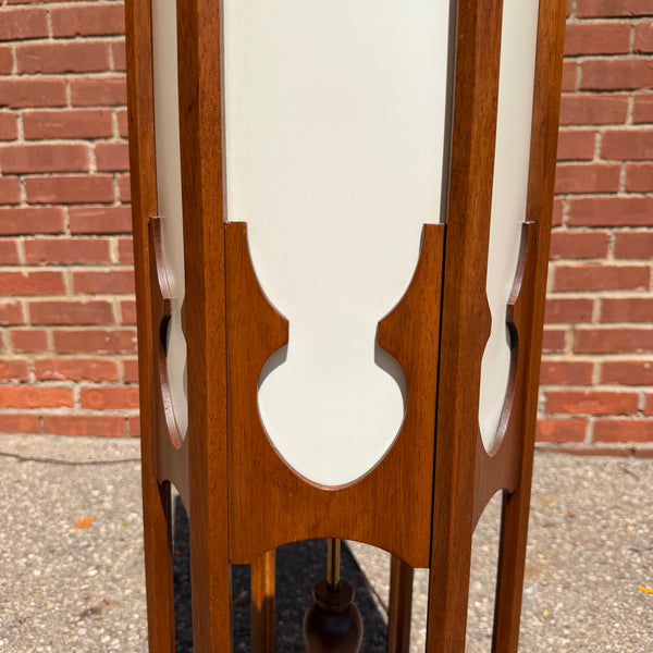 Modeline of California Walnut Floor Lamp with Parchment Shade | Mid-Century Modern