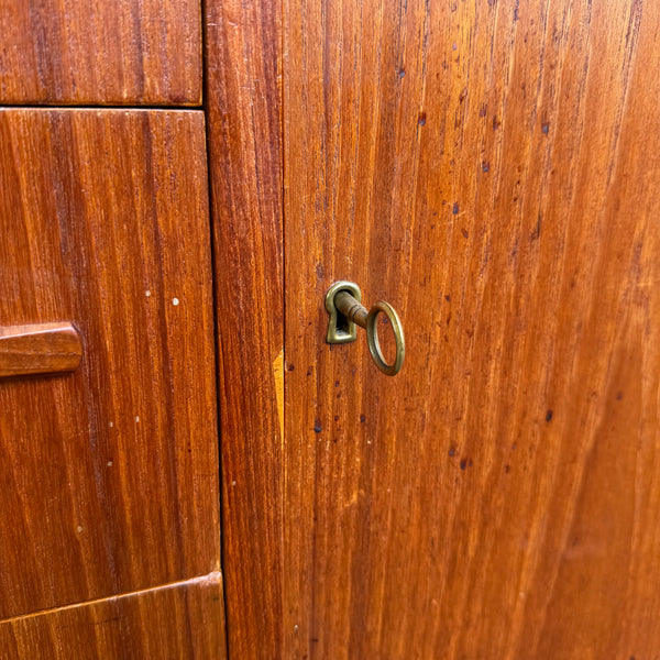 1960s Danish Modern Teak Secretary Desk Hutch by Sejling Skabe N.P. Nielsen