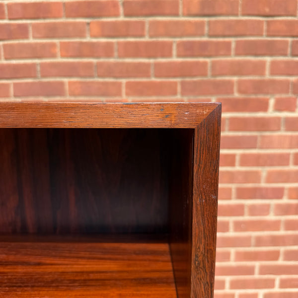 1960s Danish Modern Rosewood Bookcase with Adjustable Shelves