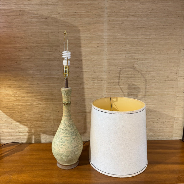 Vintage Mid-Century Modern Textured Glazed Ceramic Table Lamp