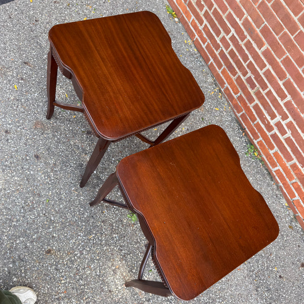 Pair of Edwardian Style Mahogany Ocassional Side Tables
