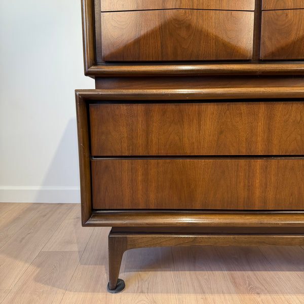 MCM Untied “Diamond” front Walnut Bedroom Set