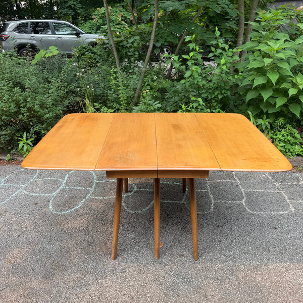 Mid Century Modern Heywood Wakefield “Wishbone” Drop-Leaf Dining Table