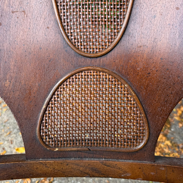Broyhill Brasilia Mid-Century Modern Walnut Dining Set with 6 Chairs & 2 Leaves