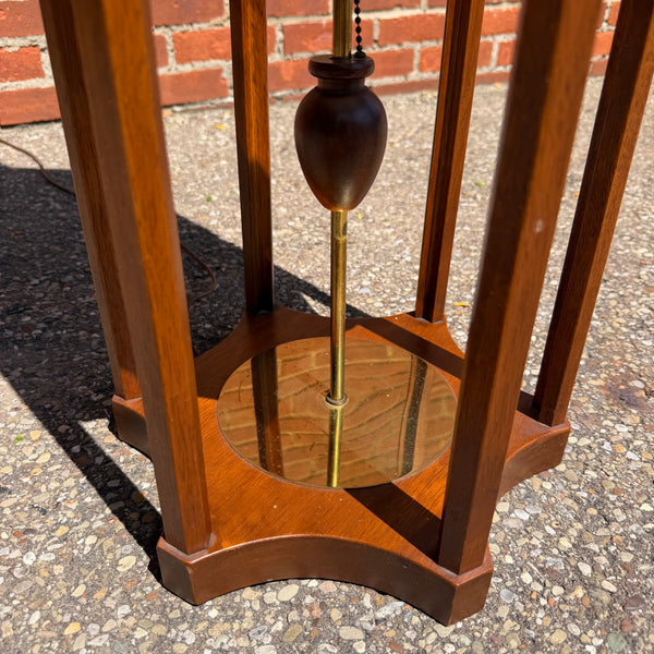 Modeline of California Walnut Floor Lamp with Parchment Shade | Mid-Century Modern