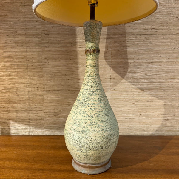 Vintage Mid-Century Modern Textured Glazed Ceramic Table Lamp