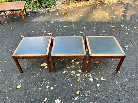 Set of Three Slate Top Side Tables