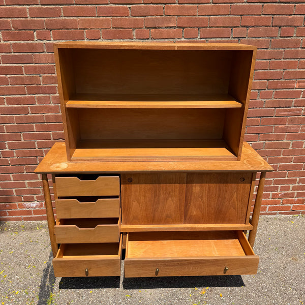 Two Piece “Contempora” Danish Style Hutch by Mt. Airy Furniture for John Stuart Furniture