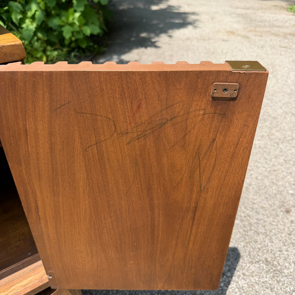 Broyhill Brasilia Walnut Room Divider / Display Cabinet