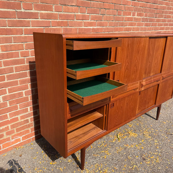 1960s Johannes Andersen Danish Modern Teak Highboard Cabinet