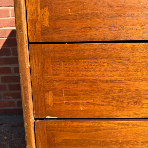 Andre Bus for Lane Acclaim Mid-Century Modern Walnut 5-Drawer Highboy Dresser
