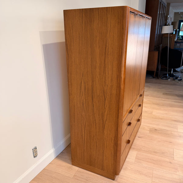 Drexel Heritage “Compatibles” Tall Walnut Gentleman’s Chest with Rosewood Accents