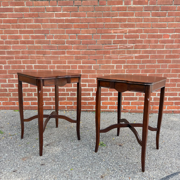Pair of Edwardian Style Mahogany Ocassional Side Tables