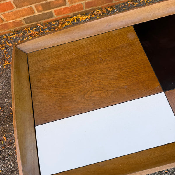 John Keal for Brown Saltman Mid-Century Modern Walnut & Laminate Coffee Table