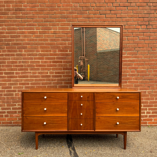 Kipp Stewart for Drexel “Declaration” Walnut Lowboy Dresser