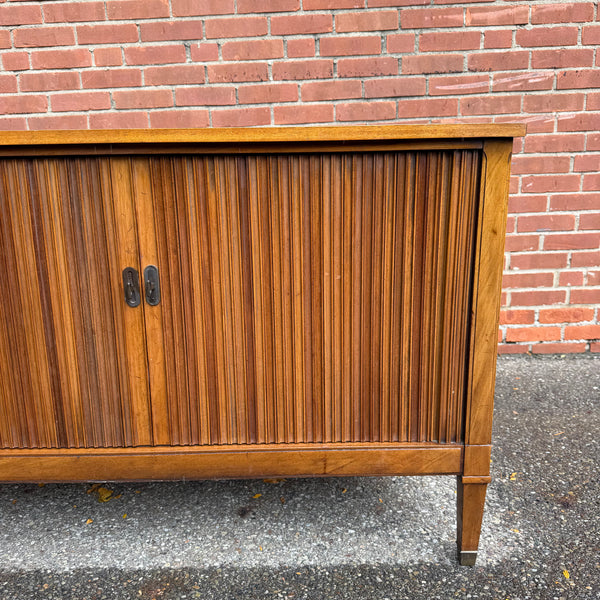 Mid-Century Modern Tambour Door Media Cabinet