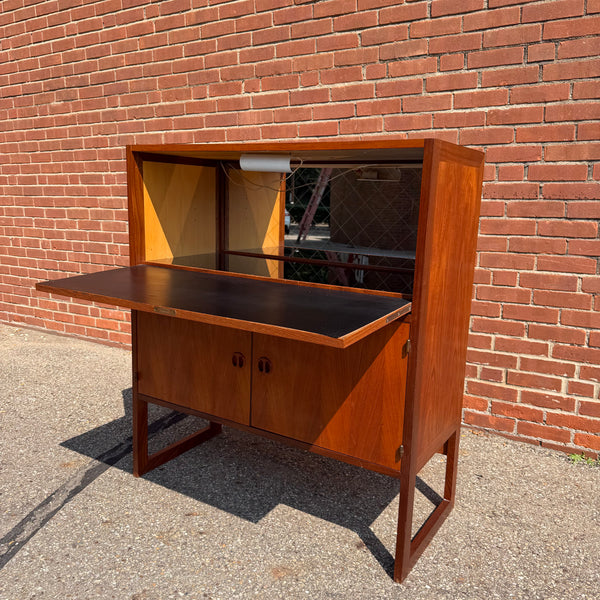 Danish Modern Teak Drop-Down “Varié” Bar by Arne Wahl-Iversen for IKEA