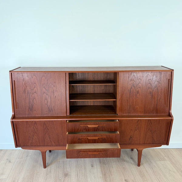 1960s Henning Jorgensen Style Teak Danish Modern Highboard