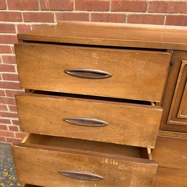 Broyhill Premier Sculptra Magna Walnut Mid-Century Modern Gentleman’s Chest