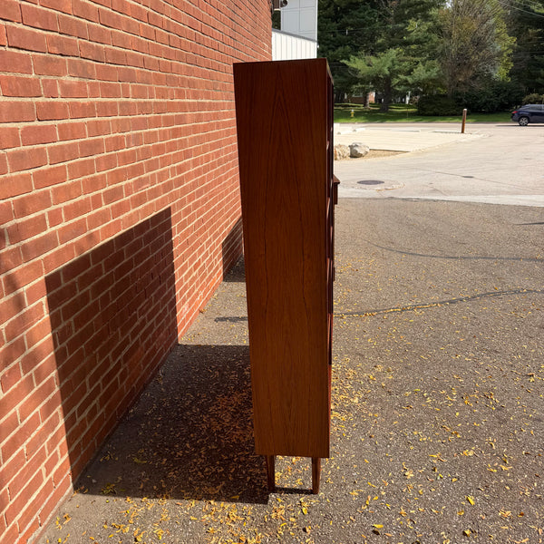 1960s Danish Modern Rosewood Bookcase with Adjustable Shelves
