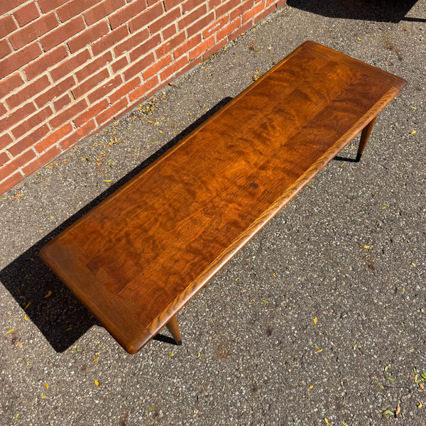 André Bus for Lane Acclaim Walnut Mid-Century Modern Coffee Table