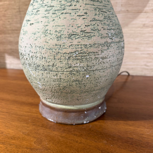Vintage Mid-Century Modern Textured Glazed Ceramic Table Lamp