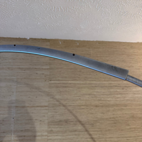 Vintage Mid-Century Modern Arco Style Wood & Chrome Arc Floor Lamp