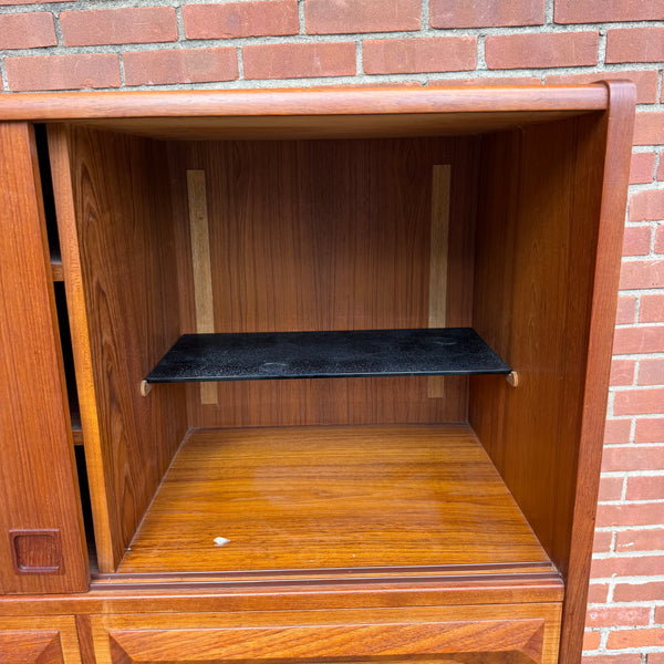 1960s Johannes Andersen Danish Modern Teak Highboard Cabinet