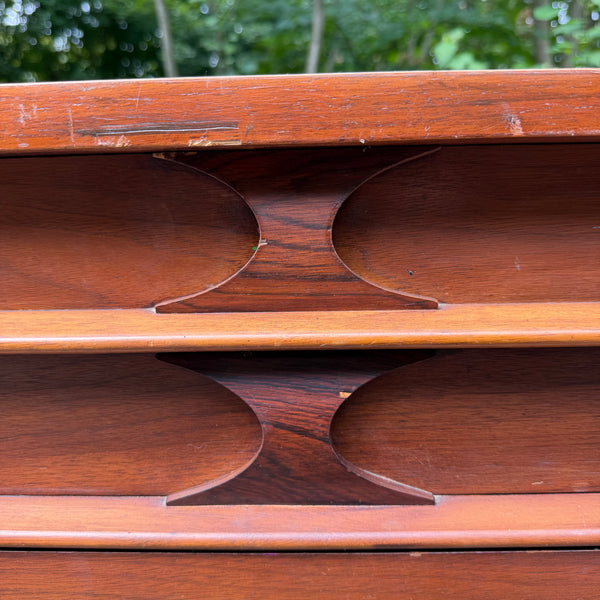 Kent Coffey Perspecta Mid-Century Walnut & Rosewood Six-Drawer Dresser