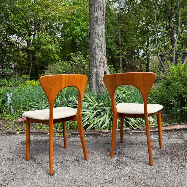 Danish Modern Teak Dining Set with 6 Dining Chairs by Niels Koefoed for Koefoeds Hornslet