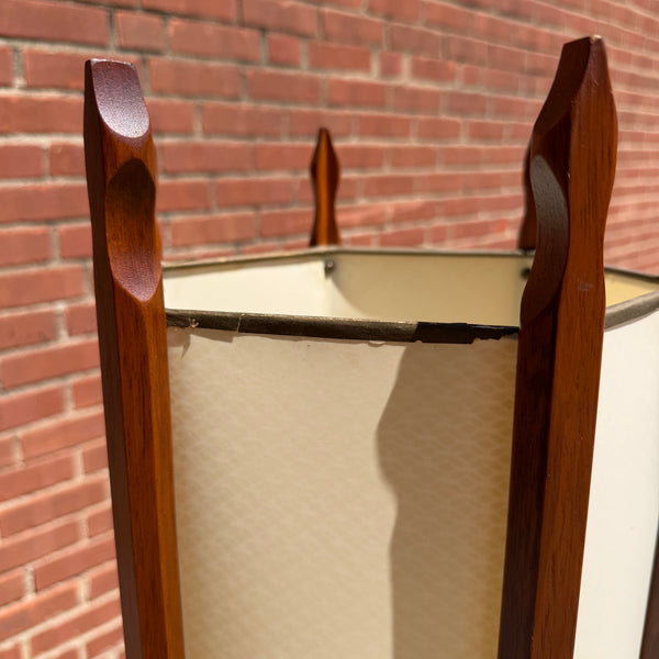 Modeline of California Walnut Floor Lamp with Parchment Shade | Mid-Century Modern