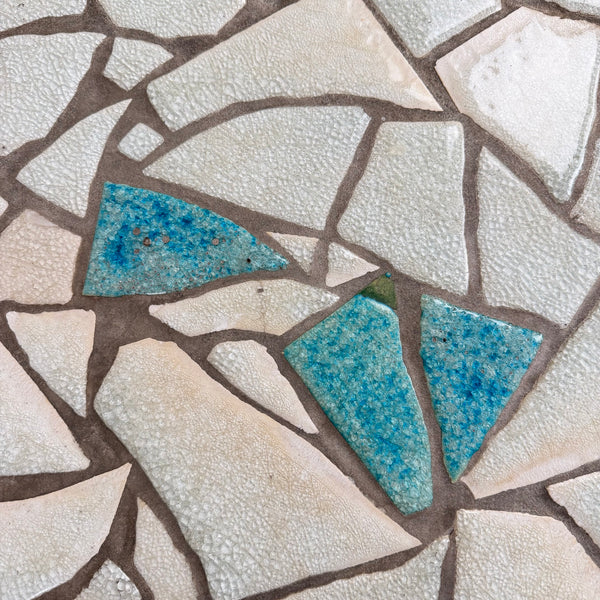 Mid Century Modern Mosaic Tile Kidney Bean Coffee Table