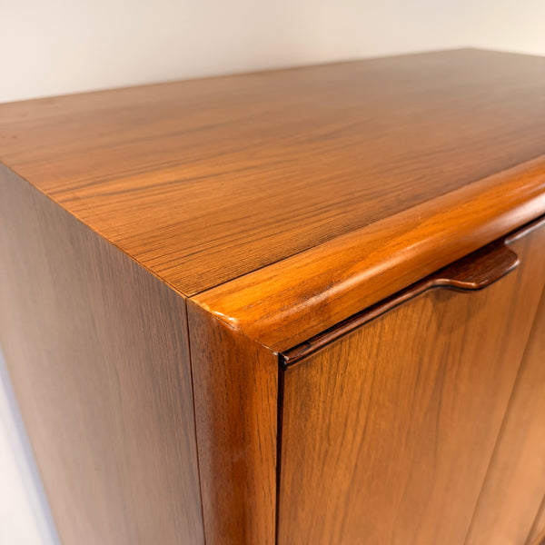 Drexel Heritage “Compatibles” Tall Walnut Gentleman’s Chest with Rosewood Accents