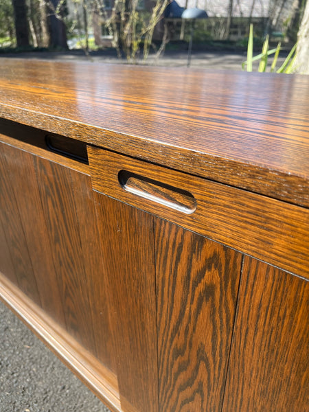 Danish Oak Floating Credenza