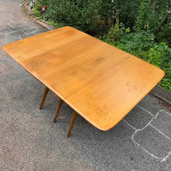Mid Century Modern Heywood Wakefield “Wishbone” Drop-Leaf Dining Table