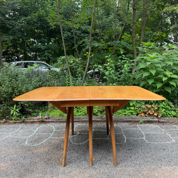 Mid Century Modern Heywood Wakefield “Wishbone” Drop-Leaf Dining Table