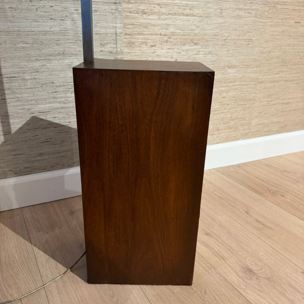 Vintage Mid-Century Modern Arco Style Wood & Chrome Arc Floor Lamp