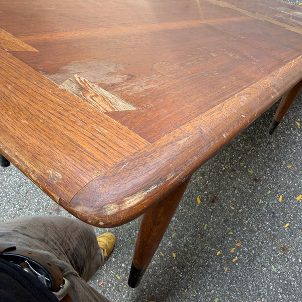 André Bus for Lane Acclaim Extra Long Walnut Surfboard Coffee Table