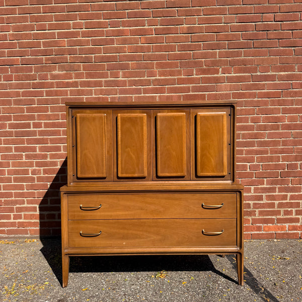Broyhill Forward Mid-Century Modern Walnut Gentleman’s Chest