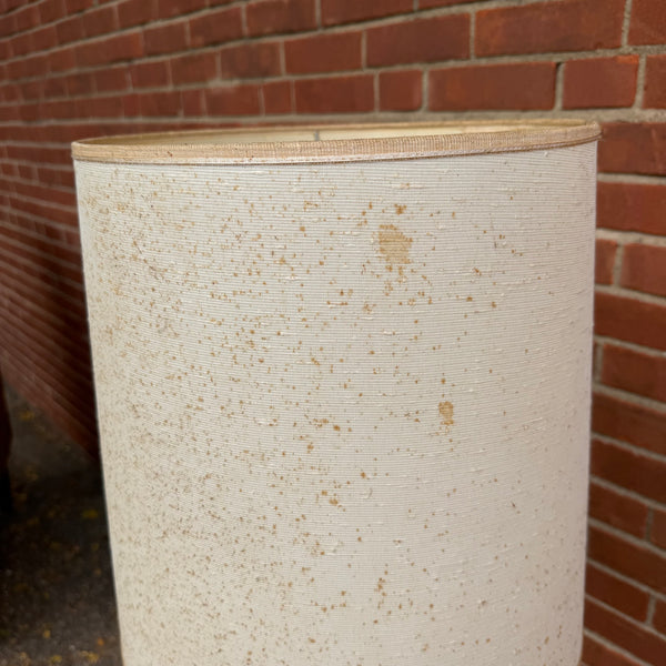 Vintage Mid-Century Modern Walnut Laurel-Style Floor Lamp Table with Ceramic Ashtray & Coasters