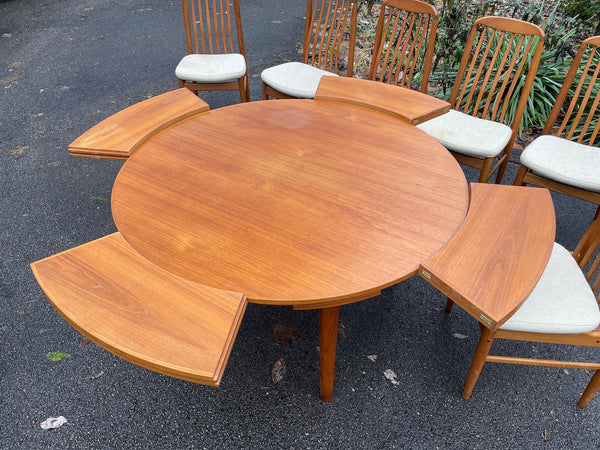 Vintage Danish Teak “Flip Flap” Expandable Dining Set