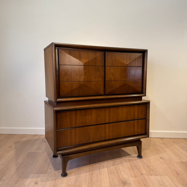 MCM Untied “Diamond” front Walnut Bedroom Set