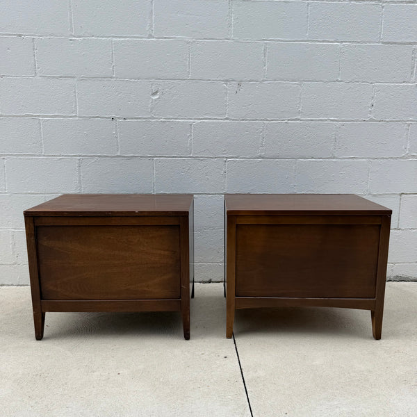 Pair of Broyhill “Emphasis” Walnut End Tables Nightstands
