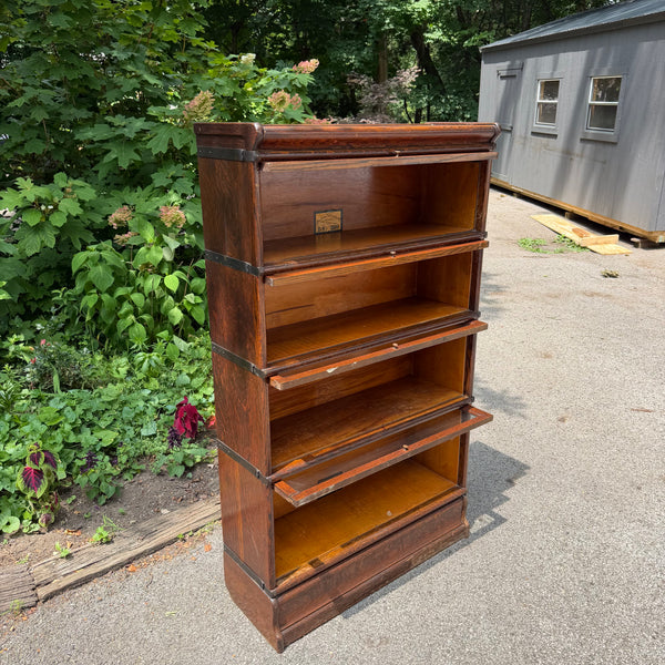 Early 20th Century Globe-Wernicke Antique Tiger Oak Stacking Barrister Bookcase