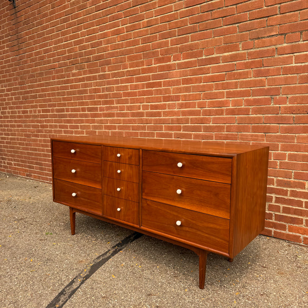 Kipp Stewart for Drexel “Declaration” Walnut Lowboy Dresser