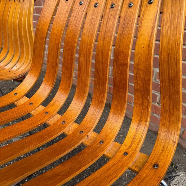 Pair of Hans Brattrud Teak Bentwood “Scandia” Chairs for Hove Mobler